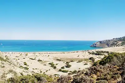 Paradise beach in Rhodes 