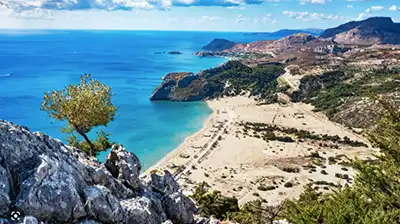 Paradise beach in Rhodes 