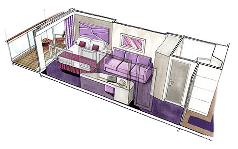 MSC Seaside cabins