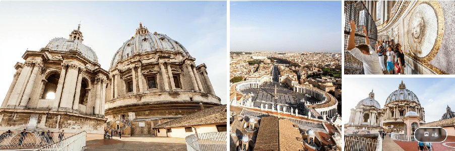 Escala de crucero en Roma Entrada - Basílica de San Pedro y Cúpula con visita guiada en audio