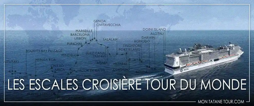 Escalas de un crucero vuelta al mundo