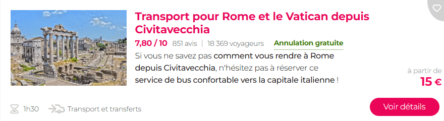 Escale croisière à Civitavecchia