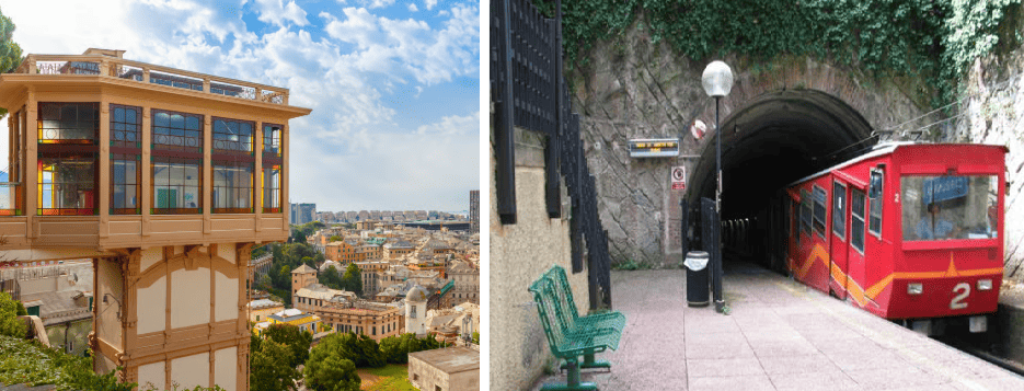 Kreuzfahrtstopp in Genua Standseilbahn Genua