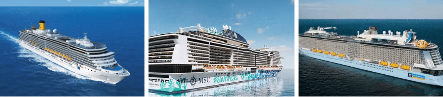 Cruise ports and stops in the mediterranean