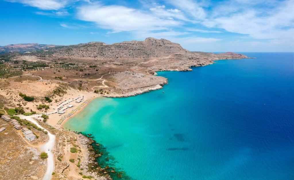 plage d’Agathi à Rhodes