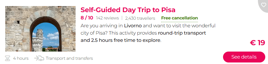 Livorno cruise port excursions