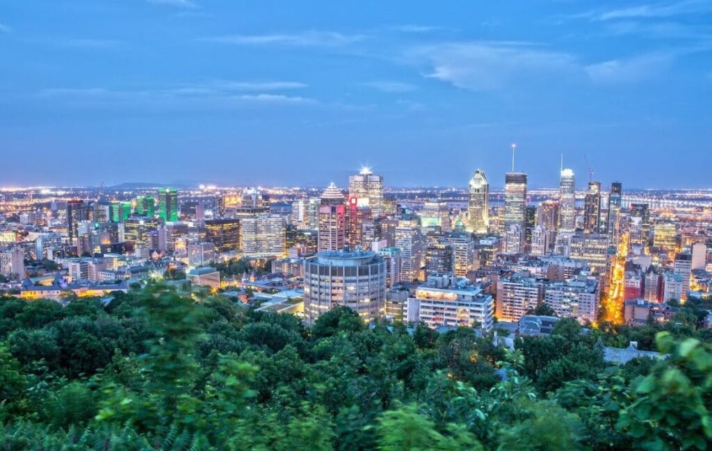 Montréal le belvédère du Mont Royal