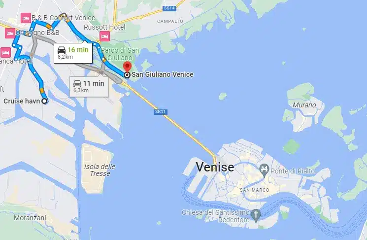 San Guliano à Venise Marghera Terminal Cruise