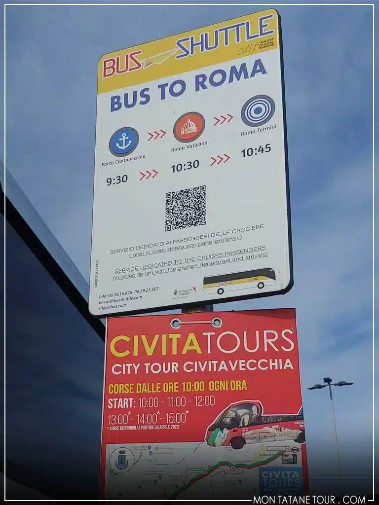 Shuttle times Civitavecchia – Rome 1