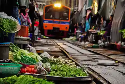 Visit Bangkok and the Maeklong Railway Market