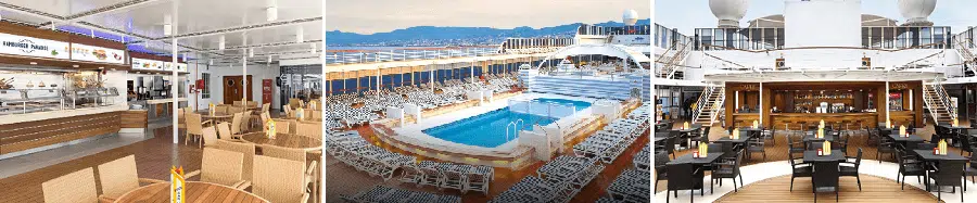 MSC Sinfonia bars pools