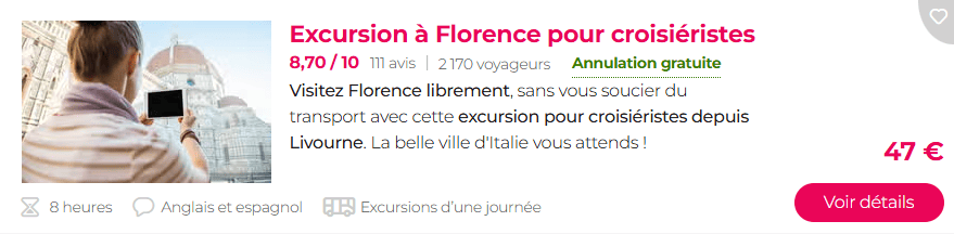 Escale croisière à Livourne