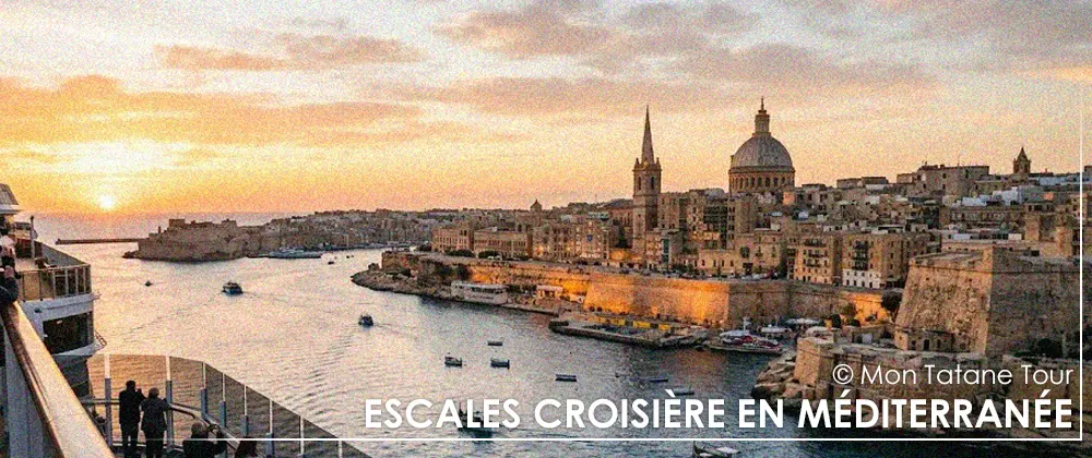 Escales de croisière en Méditerranée avec ports et visites depuis le bateau