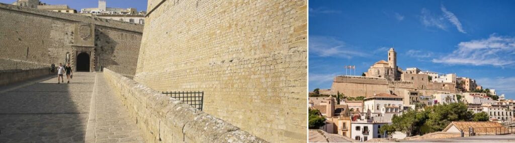 Visiter Ibiza en croisière-Les Remparts de Dalt Vila et le Portail de Ses Taules